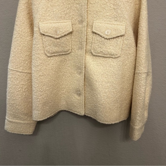 Lulu’s Unreal Coziness Ivory Shearling Jacket Women's Size XL - Picture 7 of 11